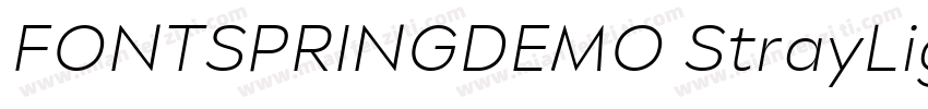 FONTSPRINGDEMO StrayLightRegular字体转换